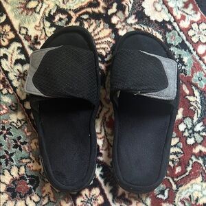 Black and Gray Slide Sandals Size 11-12